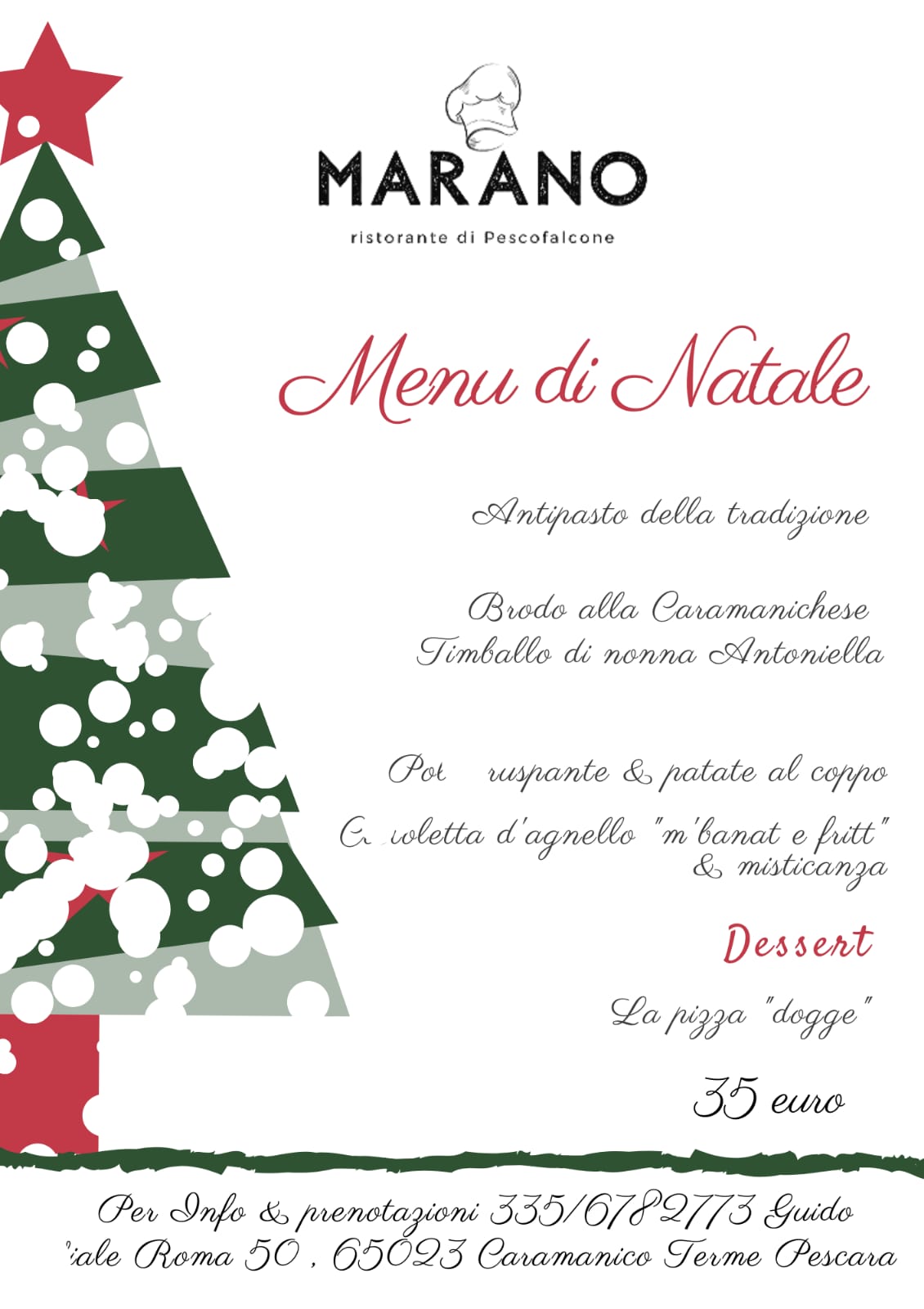 Menu Di Natale A 35 Euro.Ristorante Marano Di Pescofalcone Caramanico Terme Menu Prices Restaurant Reviews Reservations Tripadvisor
